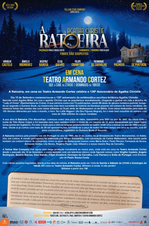A Ratoeira de Agatha Christie em palco