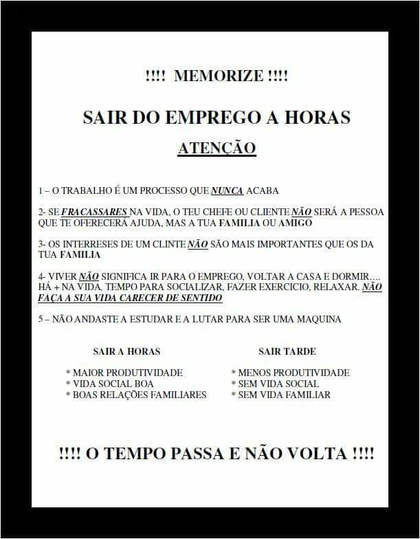 Emprego não é tudo!
