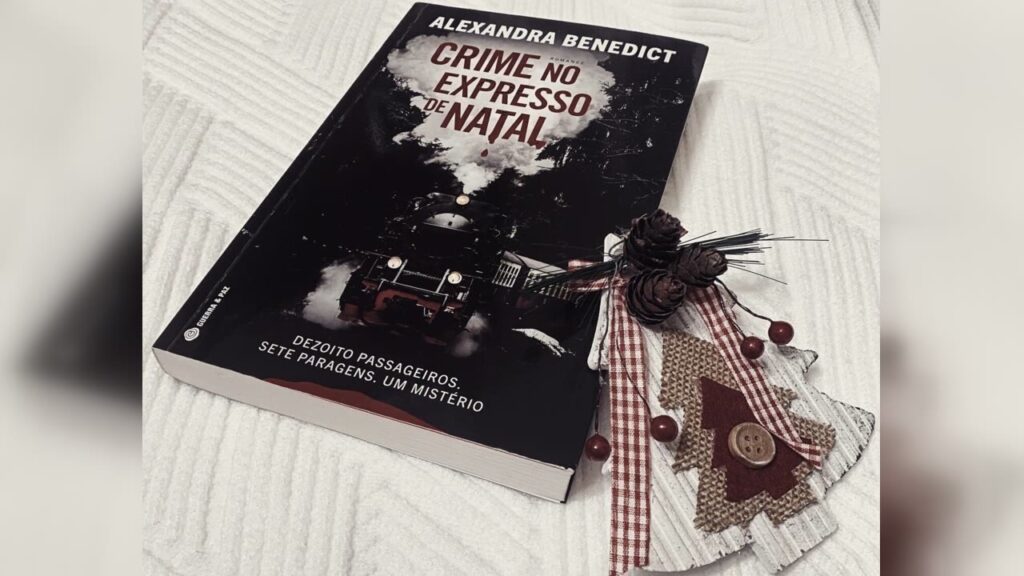 Capa do livro Crime no Expresso de Natal, de Alexandra Benedict